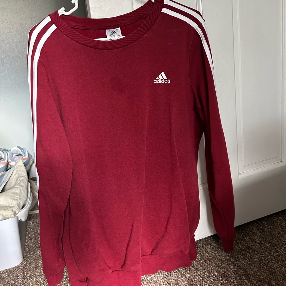 Adidas Maroon Crewneck Sweatshirt